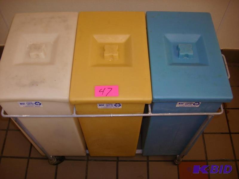 3 containers with cart...