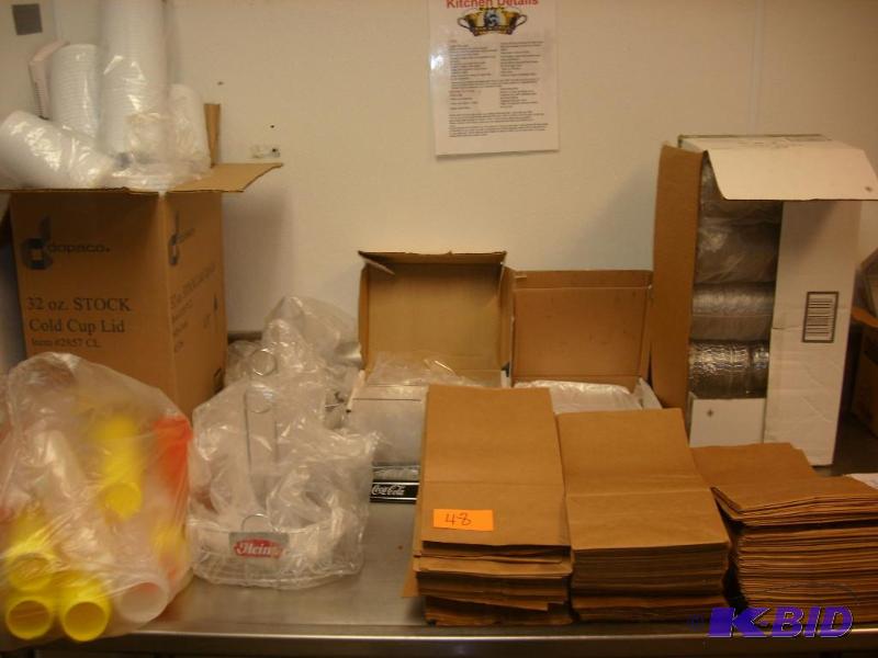 cup lids, bags, condiment trays...