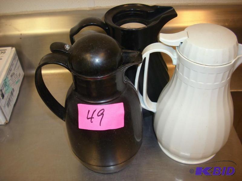 3 coffee pots...