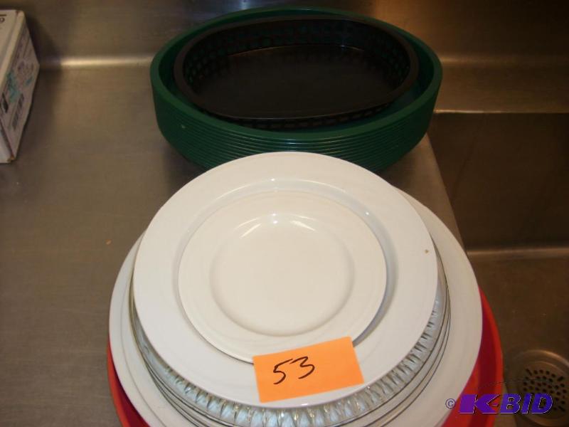 assorted dishes and trays...