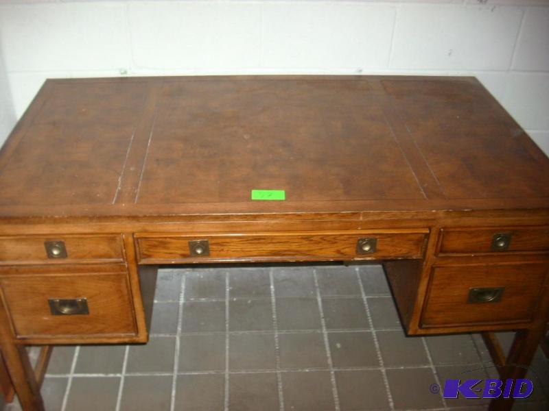 hardwood desk, 54 x 30...