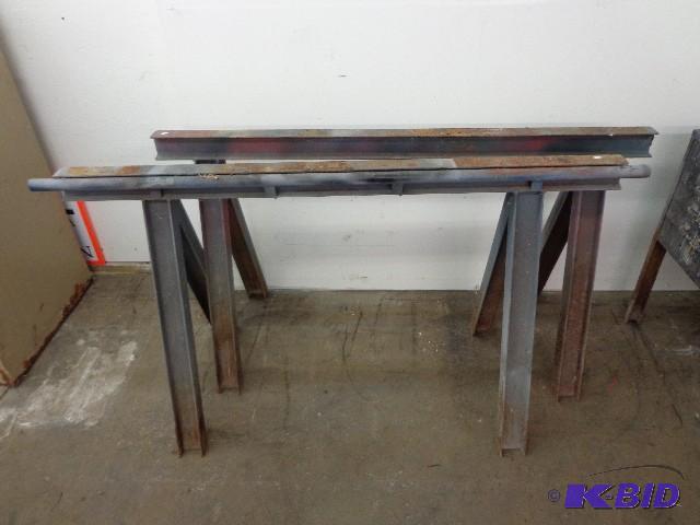 lot 14 image: Steel Saw Horses (Pair) 60" x ...