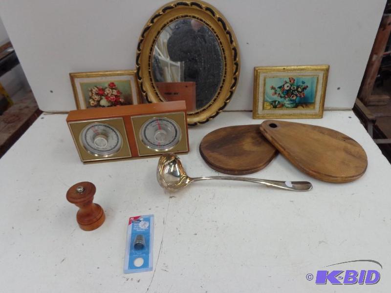 lot 25 image: Mirror, Thermometer, and More Mirro...