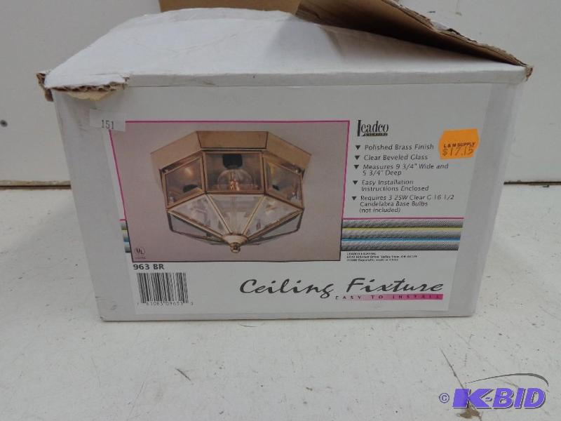 lot 41 image: Leadco Lighting Ceiling Fixture Pol...