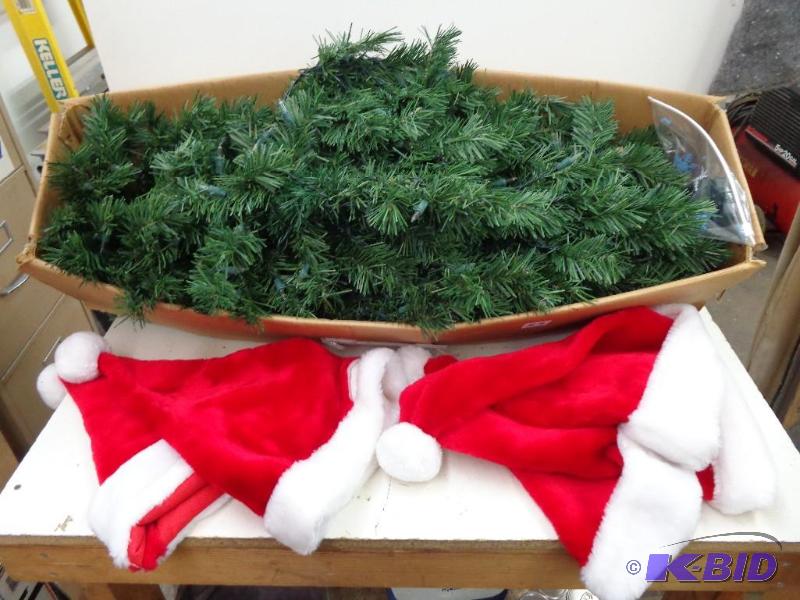 lot 55 image: Christmas Tree and 5 Santa Hats...