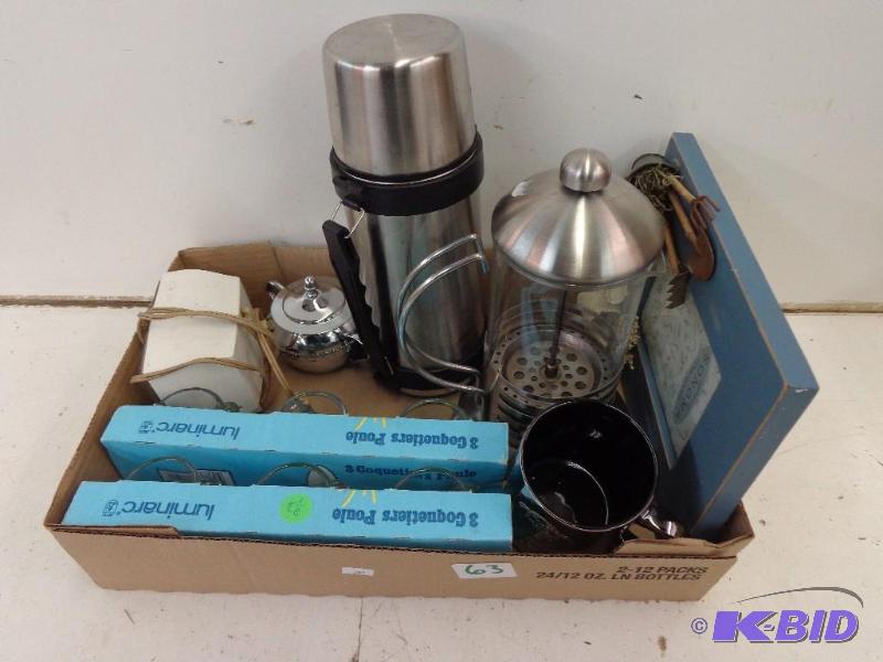 lot 63 image: Thermos, Cups, Clock and More Therm...