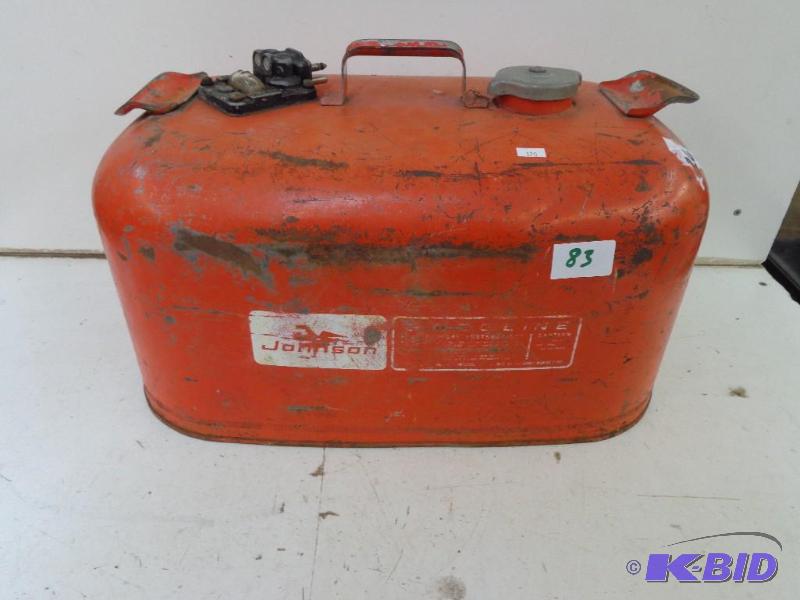 lot 83 image: Johnson Redline Boat Gas Tank 6 Gal...