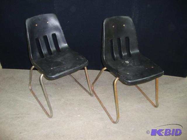 School-style Stacking Chairs, lot o...