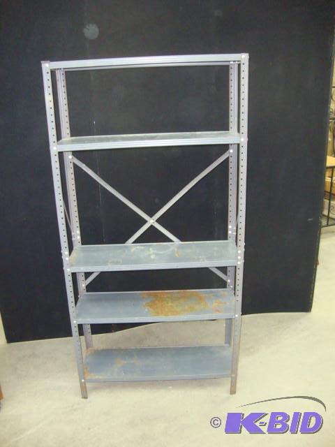 Grey Steel Shelf, 36in x 12in x 72i...