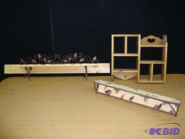 Decorative Wooden Shelves, lot of 3...