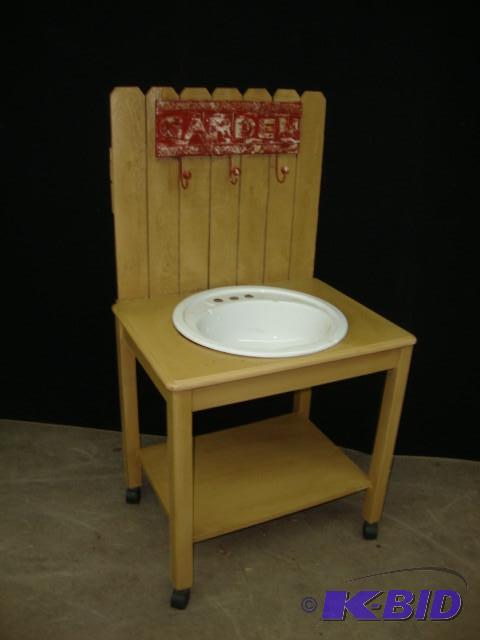 Rustic Vanity with Sink, on casters...