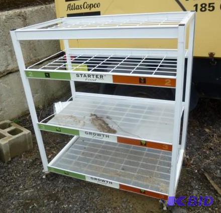 lot 100 image: 4 Level Metal Wheeled Garden Center...