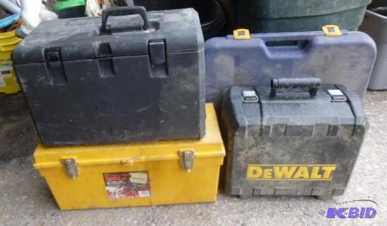 lot 113 image: 1 - Lot of Plastic Tool Boxes In Us...