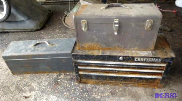 lot 114 image: 1 - Lot of &nbsp3 Metal Tool Boxes...