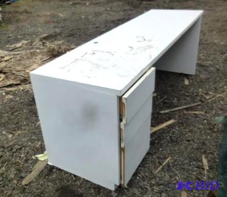 lot 98 image: 8 Wood Retail 3 Drawer CounterDes...