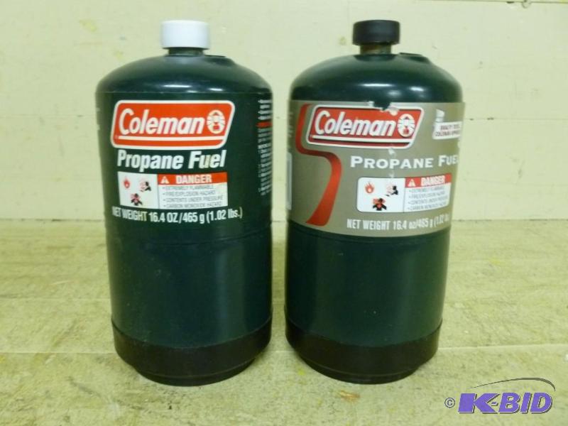 lot 14 image: Lot of two Coleman 1 lbs. propane g...