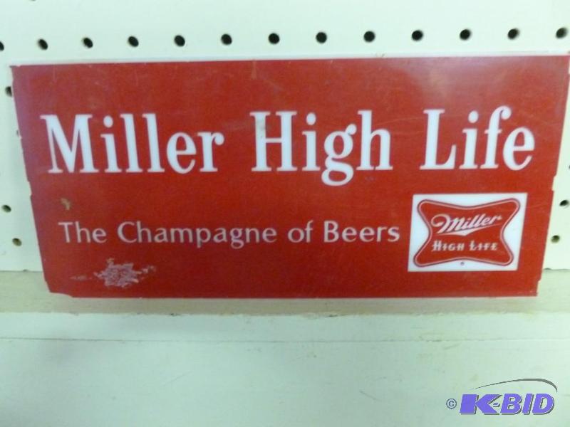 lot 199 image: Collectible Miller High Life heavy ...