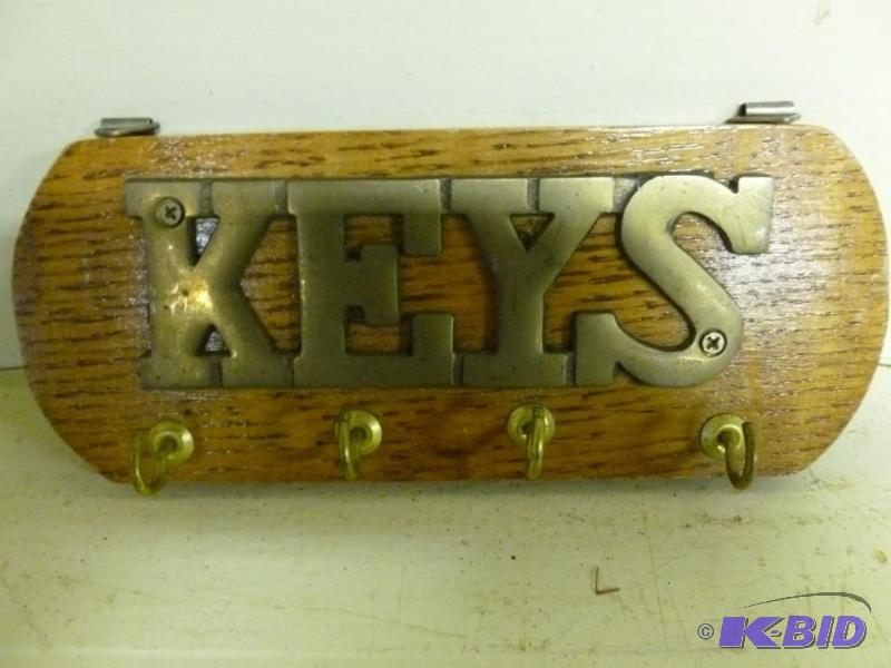 lot 236 image: Decorative cast brass and oak wood ...