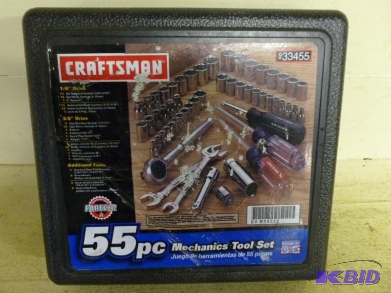 lot 26 image: Craftsman 55 piece Mechanics Tool S...