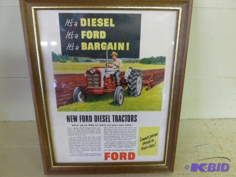 lot 275 image: Vintage Ford Diesel Tractors wood f...