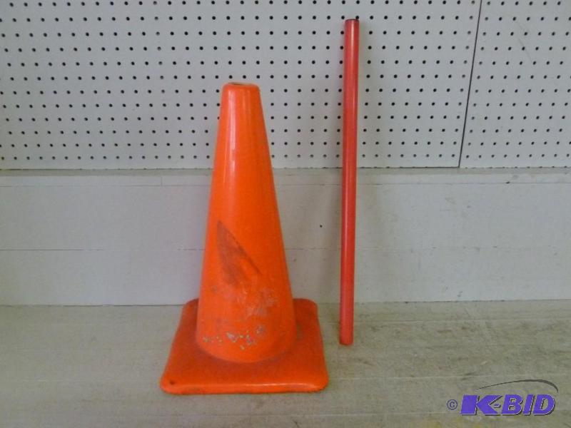 lot 294 image: Large orange pylon cone that stands...