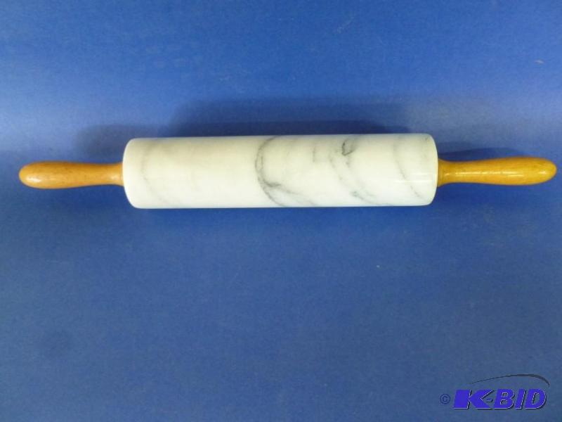 lot 364 image: Large marble stone rolling pin that...