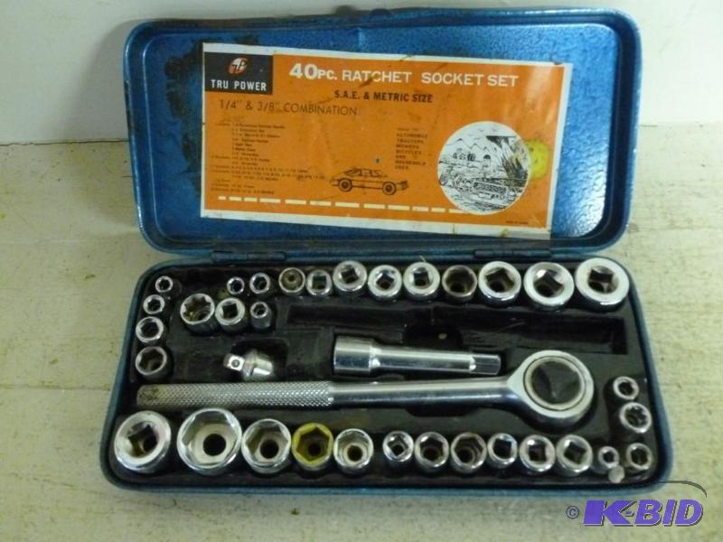 Ratchet socket deals set 40 pc