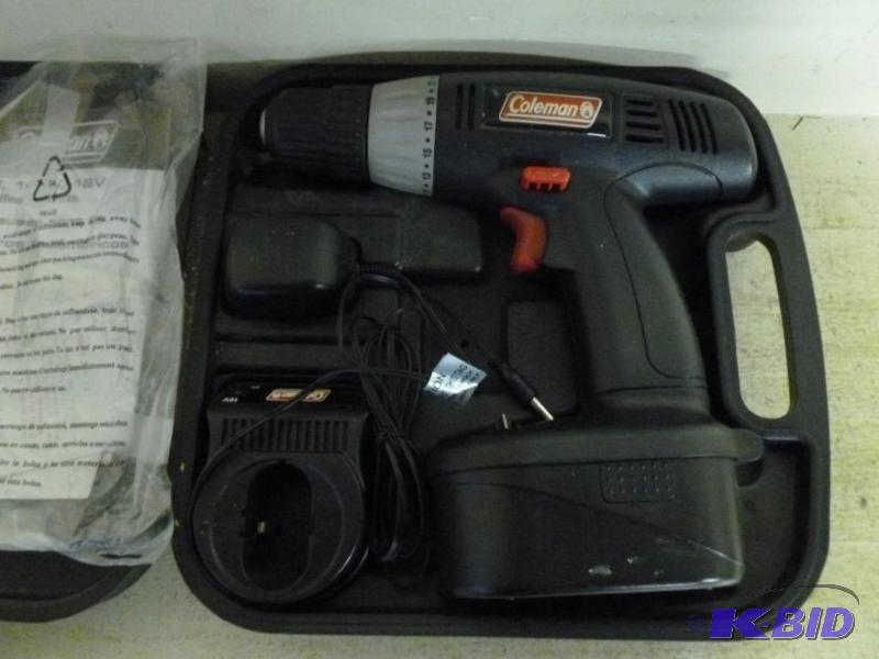 lot 48 image: Coleman 18v. cordless drill, appear...