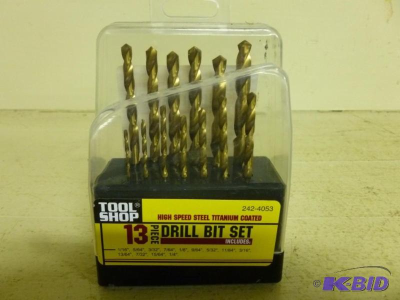 lot 69 image: Tool Shop 13 piece titanium coated ...