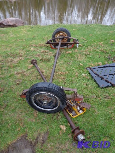 lot 27 image: Two Used Axles and Mixture of Nuts ...