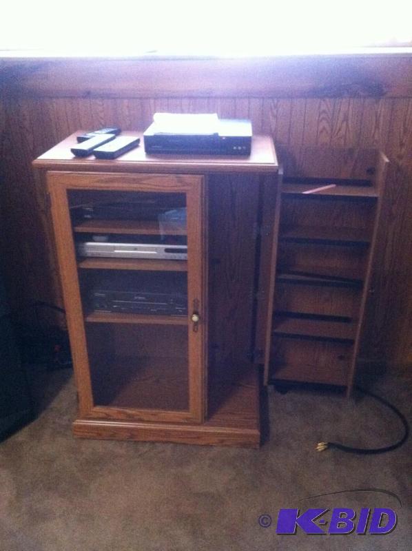 lot 54 image: Stereo Cabinet (Items inside Cabine...