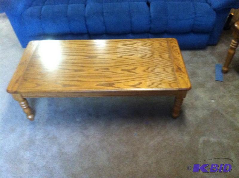 lot 55 image: Coffee Table and Two End Tables Mat...