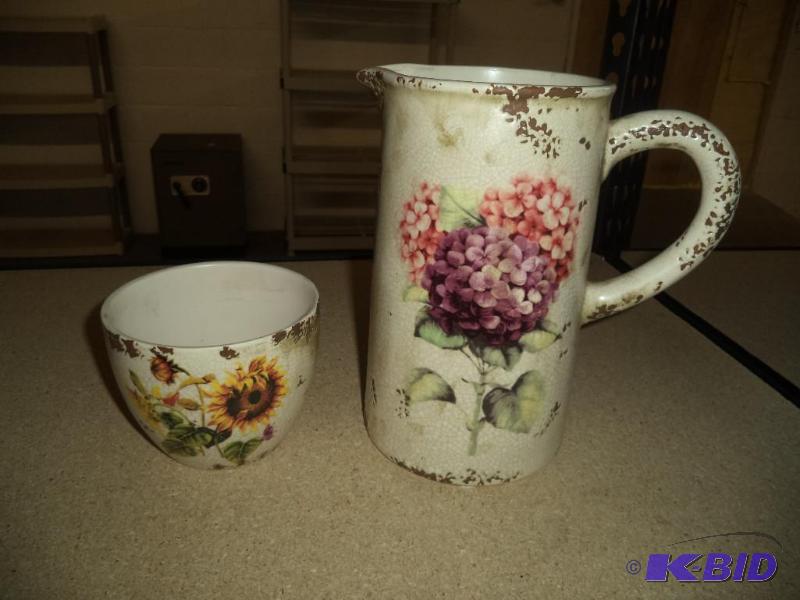 Ceramic Pitcher and Cup