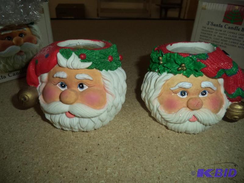 Santa Candle holders