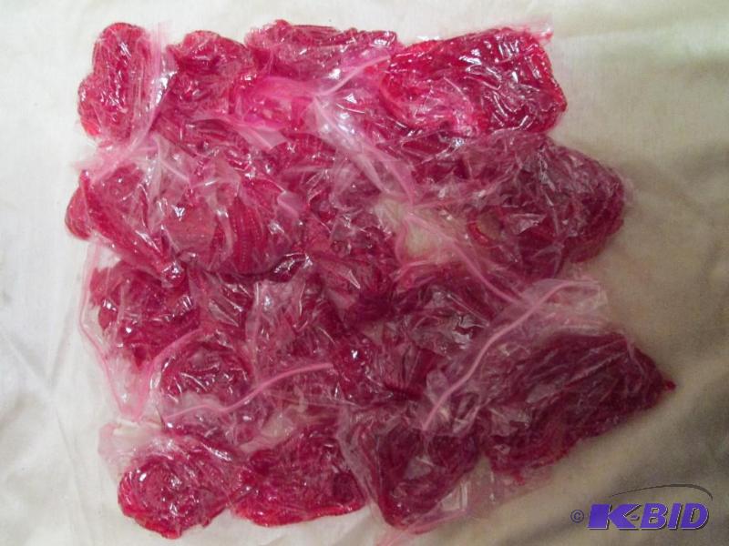Lot of 20 bags of 6 jig worms. Red ...