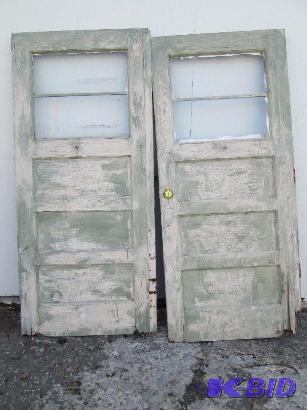 Pair of vintage exterior doors. The...