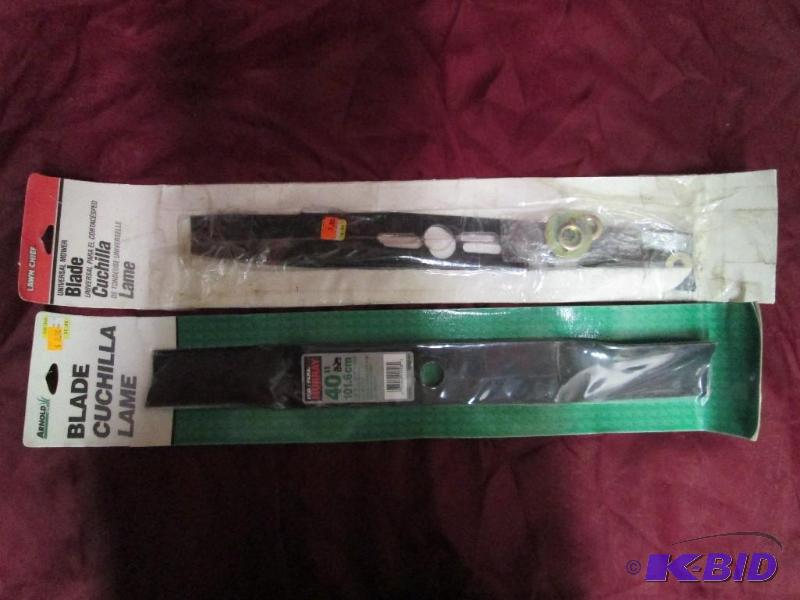 Pair of 40universal mower blades. M...