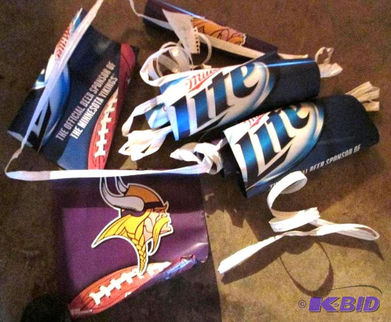 Miller beer Vikings football banner...