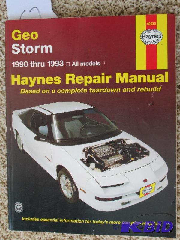 Geo Storm 1990 - 1993 Haynes repair...