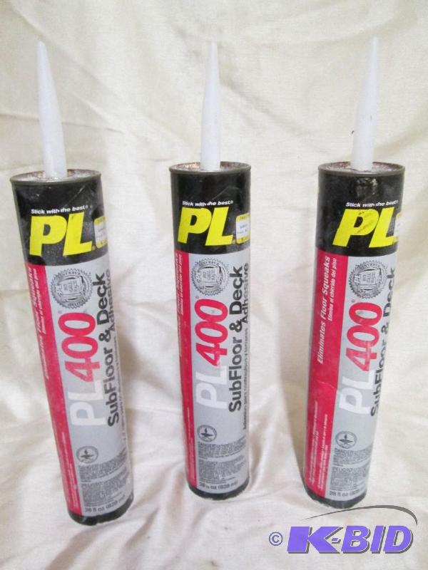 3 tubes of PL 400 construction adhe...