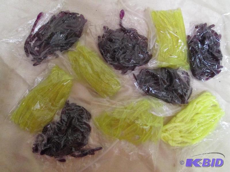 Lot of 10 bags of 4 jig worms. 5 ba...