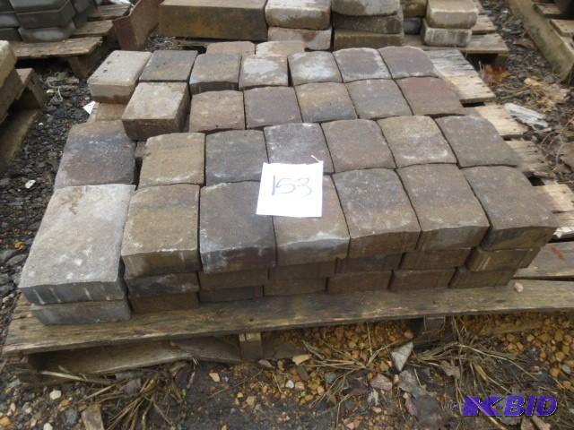 lot 153 image: 1 Pallet of Interlock Pavers Mahoga...