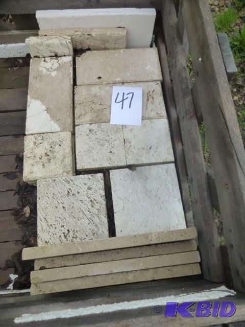 lot 47 image: 1 Pallet of Travertine Paving Stone...