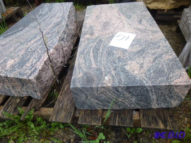 lot 54 image: Lot of 2 Granite Steps...