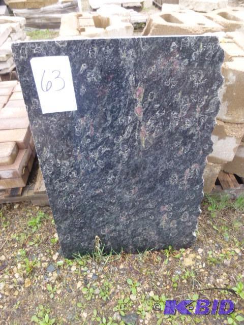 lot 63 image: Granite Stone Slab aprx 2 x 3...