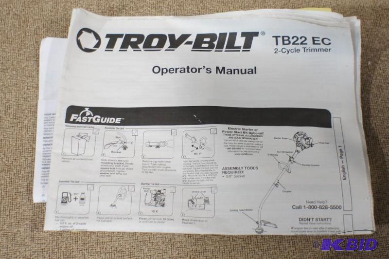 New Troy Bilt 2 cycle trimmer. Unte...