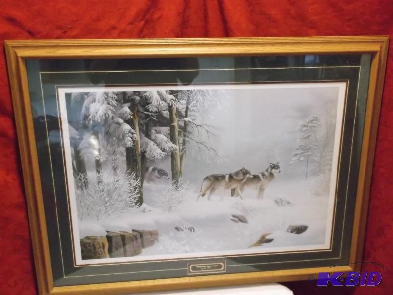 lot 22 image: Large beautiful print Morning solit...