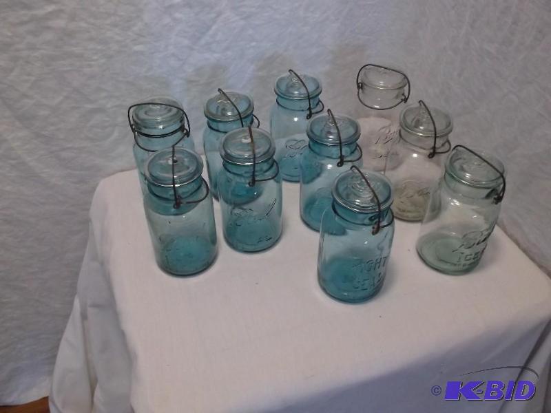 lot 52 image: Vintage canning jars 1-Tight Seal,1...