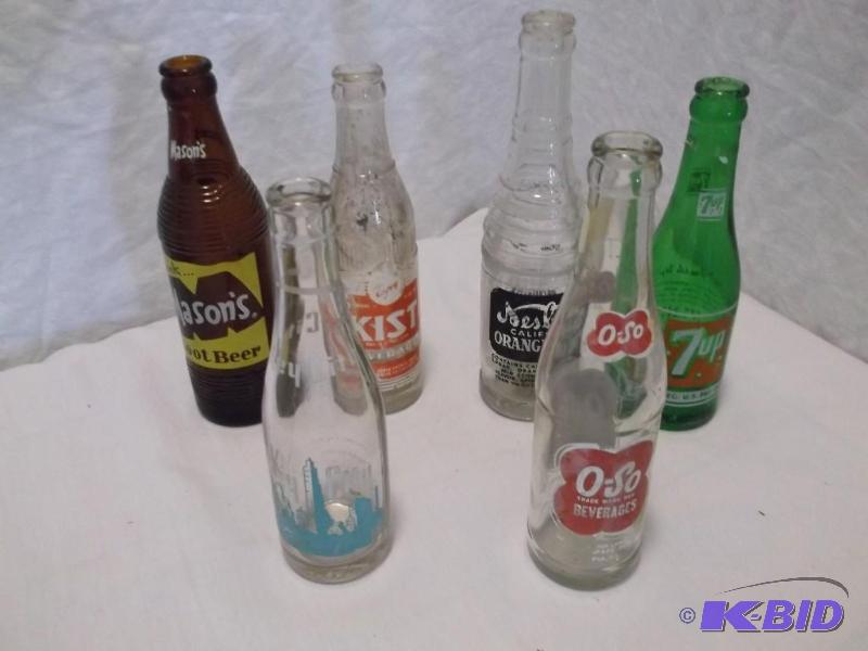 lot 53 image: Collection of Vintage pop bottles a...