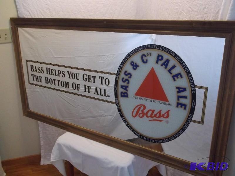 lot 62 image: Large BASS & Cos PALE ALE mirr...